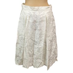 H&M White Brocade A Line Skirt Size 8 GUC